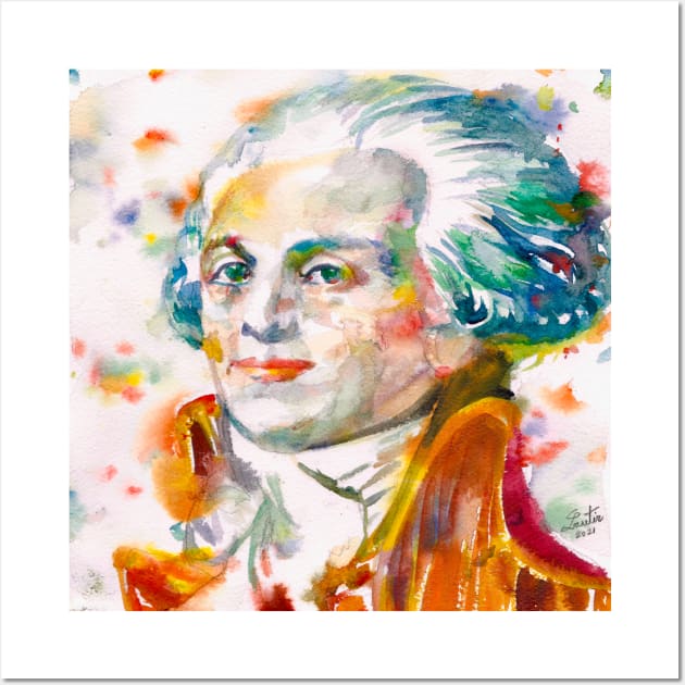 MAXIMILIEN ROBESPIERRE - watercolor portrait Wall Art by lautir